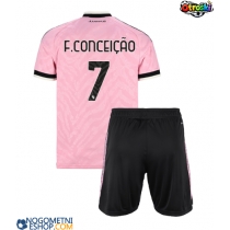 Otroški Nogometni dresi Juventus Francisco Conceicao #7 Gostujoči 2026-27 Kratek Rokav (+ Kratke hlače)
